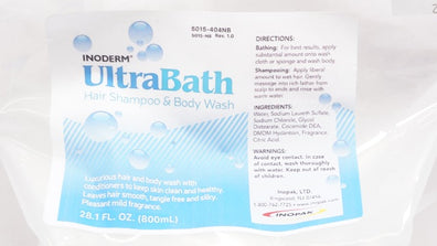 Inopak 5015-404NB Inoderm UltraBath Hair Shampoo& Body Wash 28.1 Fl.Oz.